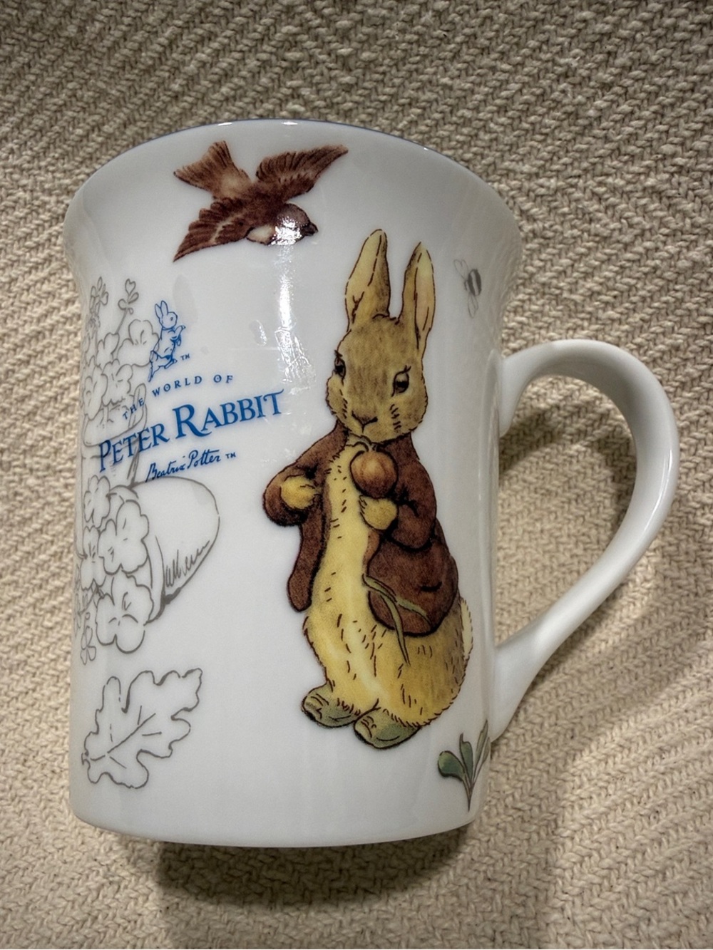 Beatrix Potter Peter Rabbit Collectible Glazed Ceramic Mug — 14 oz New 2022